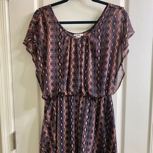 Bar III short-sleeve patterned dress